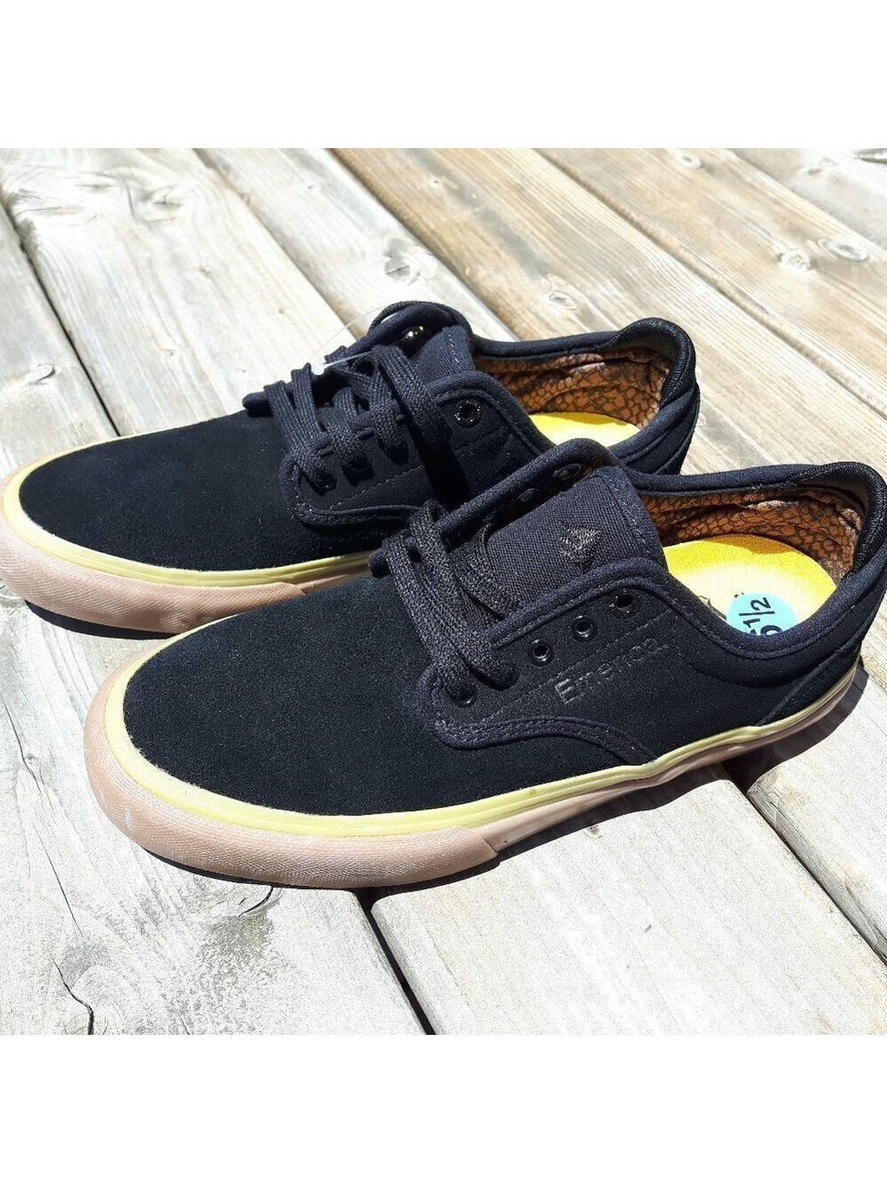 NEW Emerica Skate Shoes 6.5 Black Leather